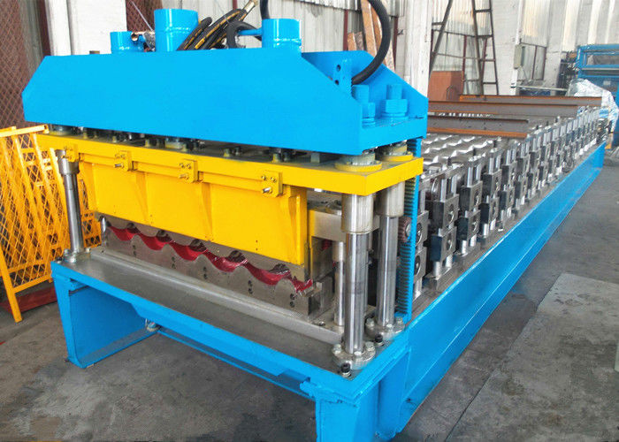 Metal Roof Tile CNC Roll Forming Machine For 0.3 - 0.8mm Thickness Coils